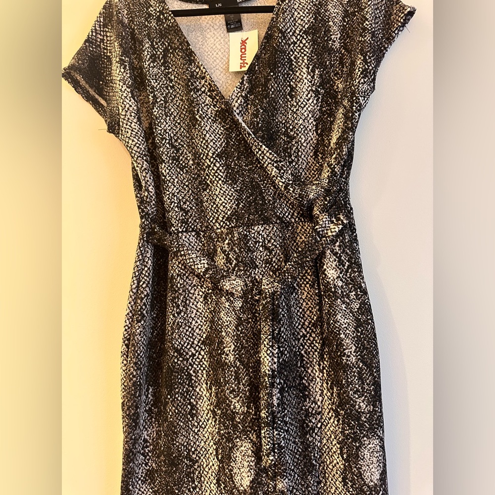 Snake print mini dress